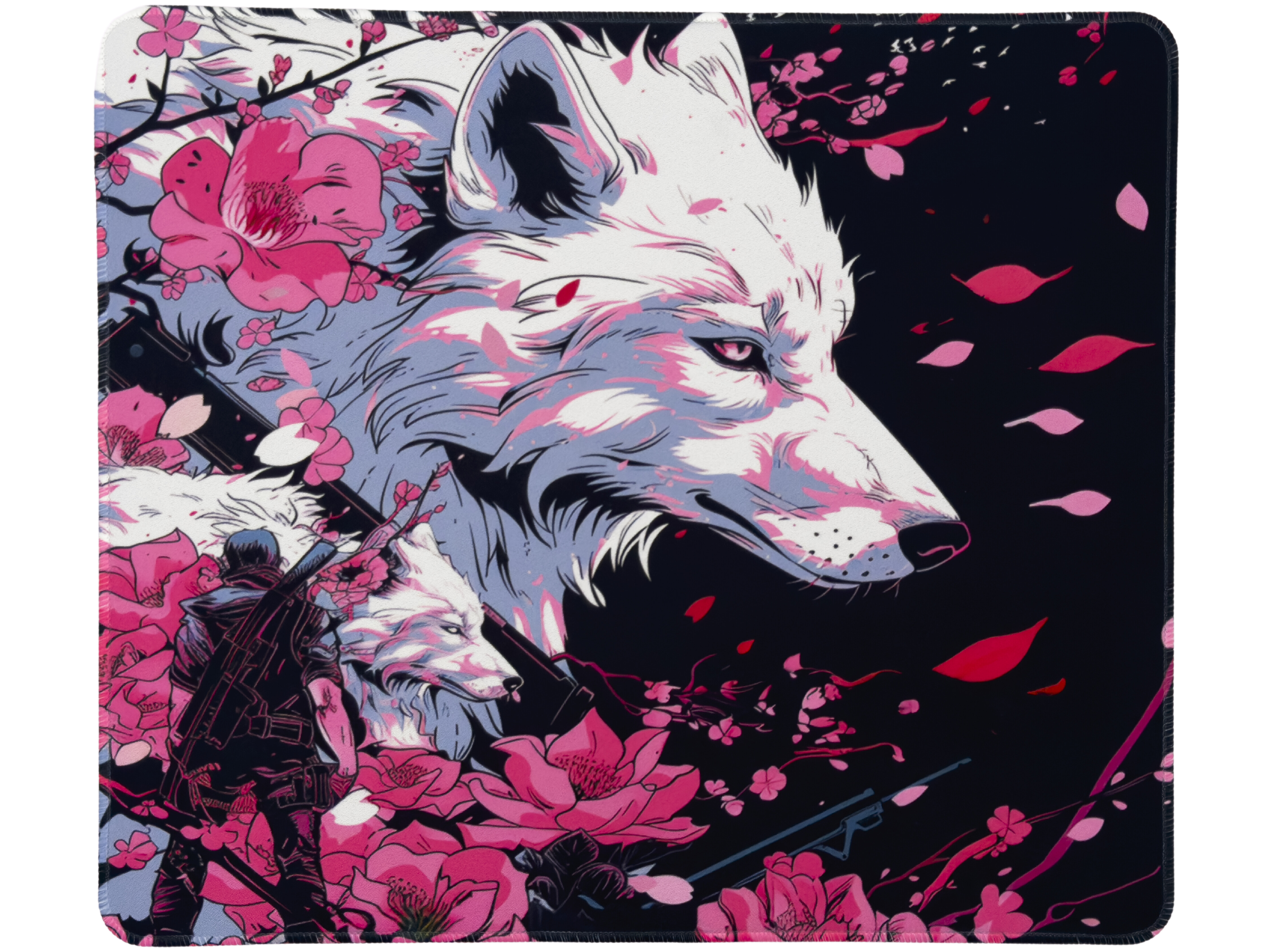 AzpectCustomz Sakura Wolf Infinity XL Hybrid Mousepad - 19 AzpectCustomz Sakura Wolf Infinity XL Hybrid Mousepad - 19