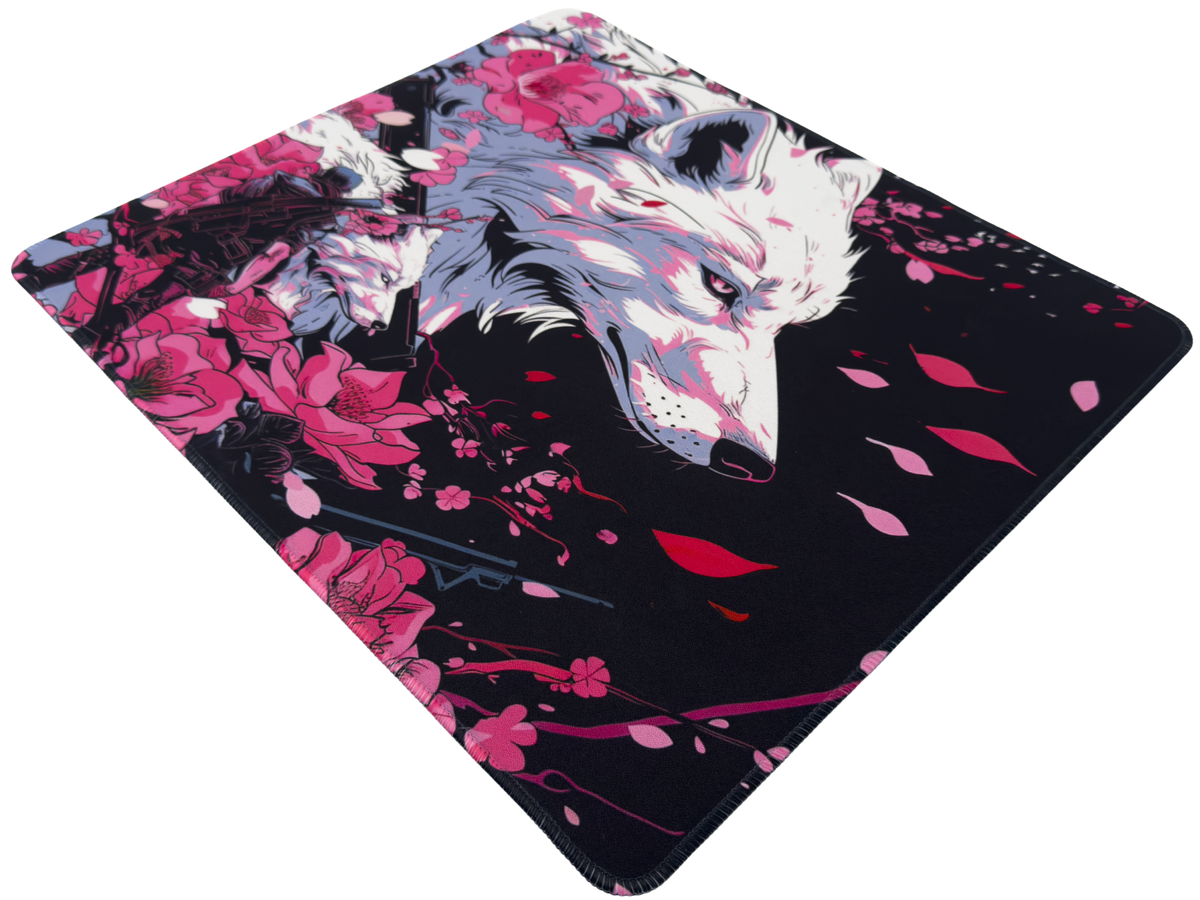 AzpectCustomz Sakura Wolf Infinity XL Hybrid Mousepad - 19 AzpectCustomz Sakura Wolf Infinity XL Hybrid Mousepad - 19