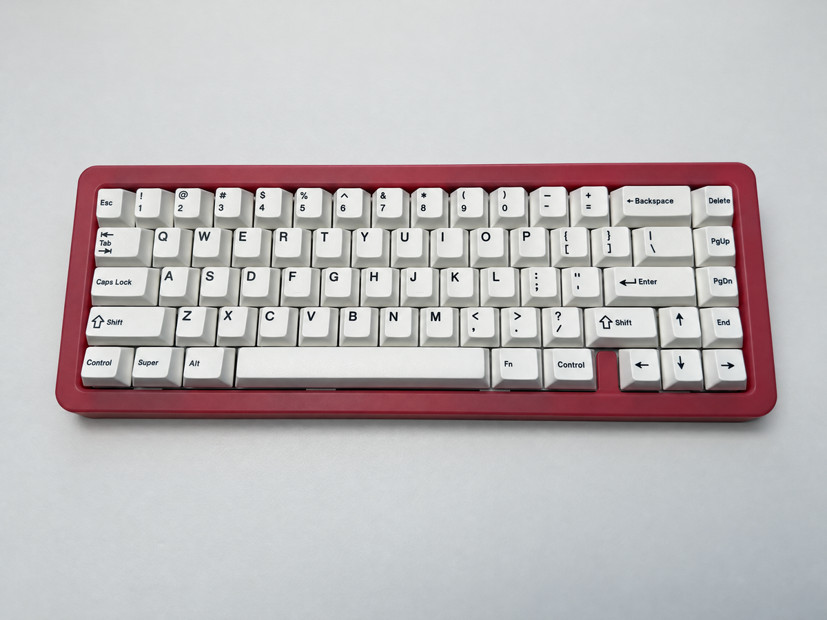 Aurora 65 gaming keyboard by oding gaming in pink