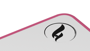 ZeroGravity 2XL mouse pad White Pink Edge Close Up Odin Gaming
